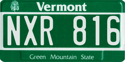 VT license plate NXR816