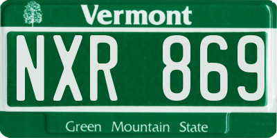 VT license plate NXR869