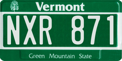 VT license plate NXR871