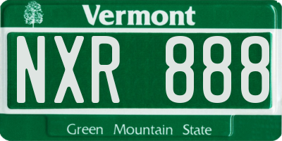 VT license plate NXR888