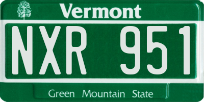 VT license plate NXR951