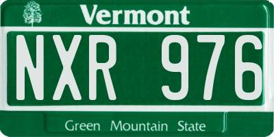 VT license plate NXR976