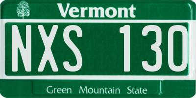 VT license plate NXS130