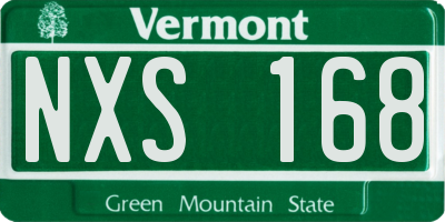 VT license plate NXS168