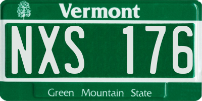 VT license plate NXS176