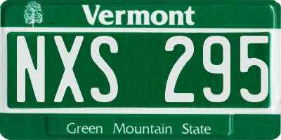 VT license plate NXS295