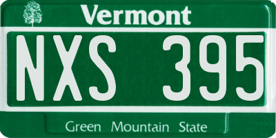 VT license plate NXS395