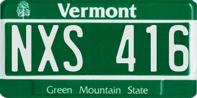 VT license plate NXS416