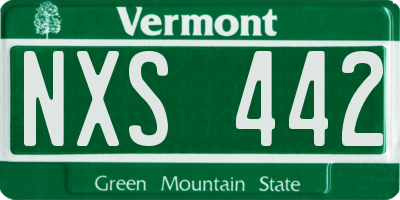 VT license plate NXS442
