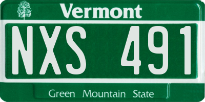 VT license plate NXS491