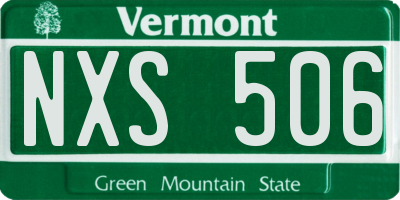 VT license plate NXS506
