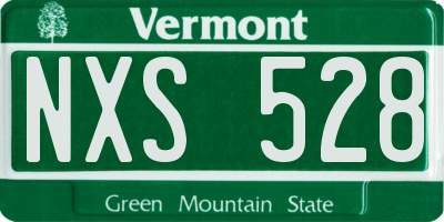 VT license plate NXS528