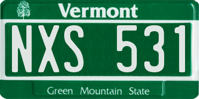 VT license plate NXS531