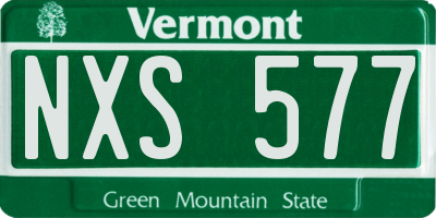 VT license plate NXS577