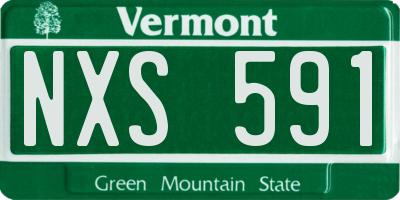 VT license plate NXS591