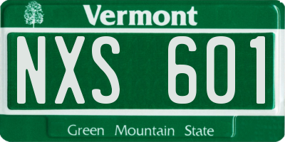 VT license plate NXS601