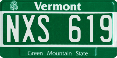 VT license plate NXS619
