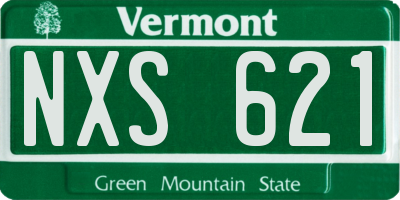 VT license plate NXS621