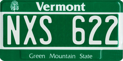 VT license plate NXS622