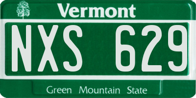 VT license plate NXS629