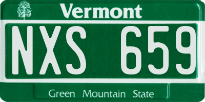 VT license plate NXS659