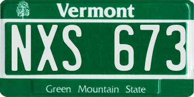 VT license plate NXS673