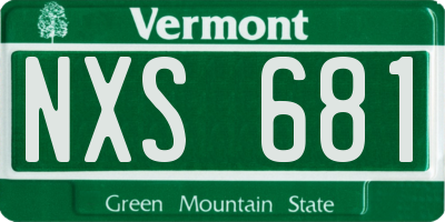 VT license plate NXS681
