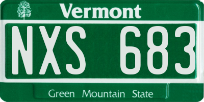 VT license plate NXS683
