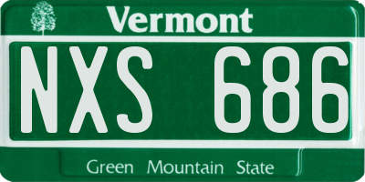 VT license plate NXS686