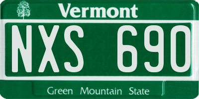 VT license plate NXS690