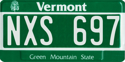 VT license plate NXS697