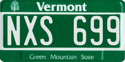 VT license plate NXS699