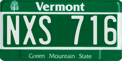 VT license plate NXS716
