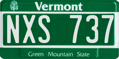 VT license plate NXS737