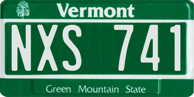 VT license plate NXS741