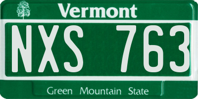 VT license plate NXS763