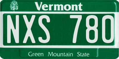 VT license plate NXS780