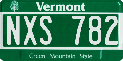 VT license plate NXS782