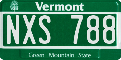 VT license plate NXS788