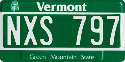 VT license plate NXS797