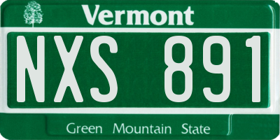 VT license plate NXS891
