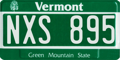 VT license plate NXS895