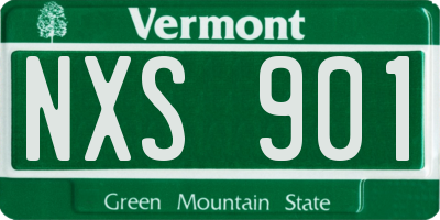 VT license plate NXS901