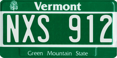 VT license plate NXS912