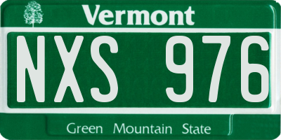 VT license plate NXS976