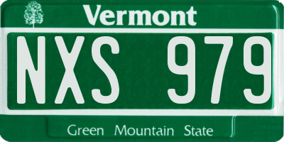 VT license plate NXS979