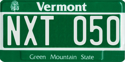 VT license plate NXT050