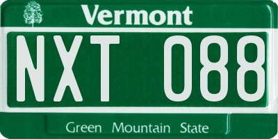 VT license plate NXT088
