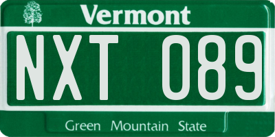 VT license plate NXT089