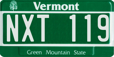 VT license plate NXT119